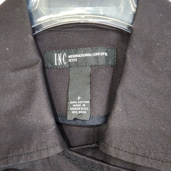 NWT INC International Concepts Black Peacoat Jacket Size P - Picture 4 of 5